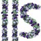 5Pcs 41FT Artificial Purple Flower Garland,Fake Hanging Purple Rose Lavender Garland Flower
